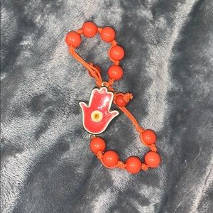 pink hamsa bracelet. (adjustable)